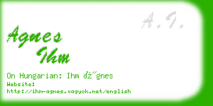 agnes ihm business card